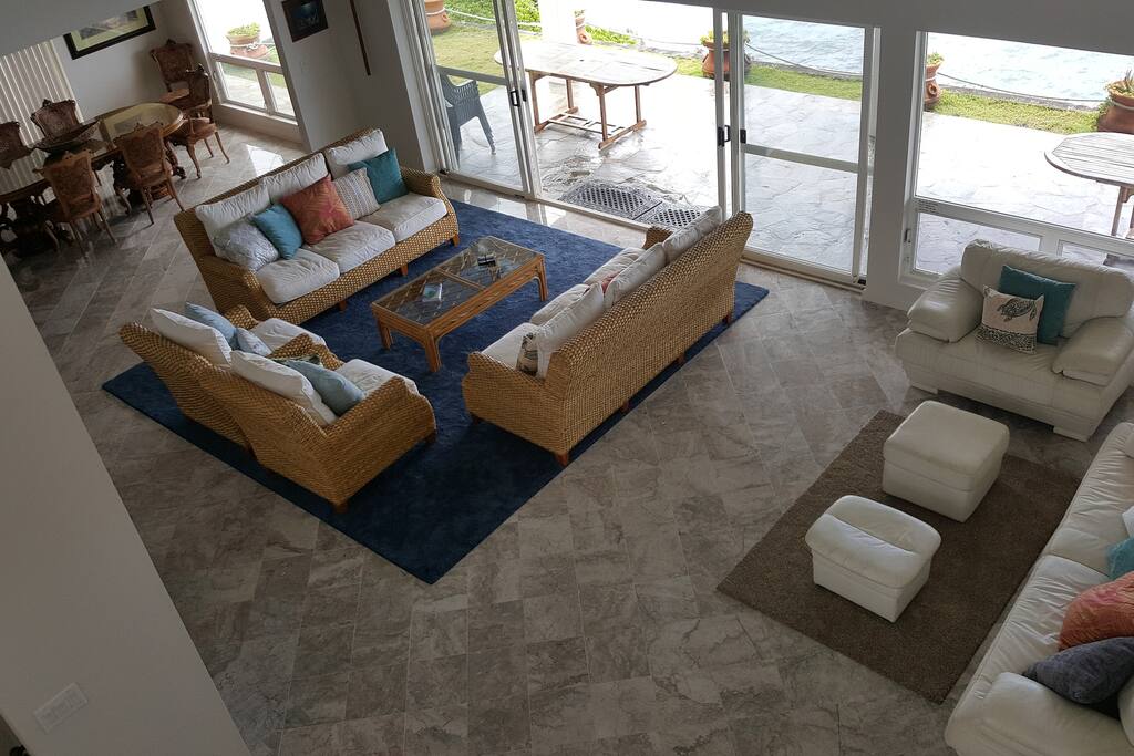 Spacious sitting areas