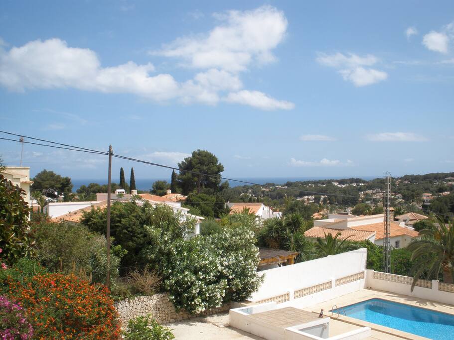 Sea views from the dining room