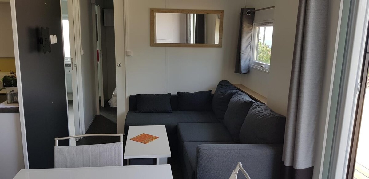 ห้องนั่งเล่นพร้อมเตียงโซฟา