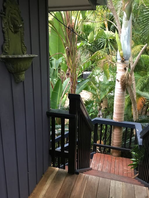 Treehouse veranda and stairs