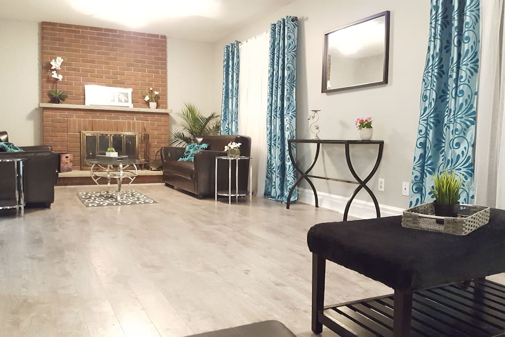 Ground floor family room with walk out to backyard