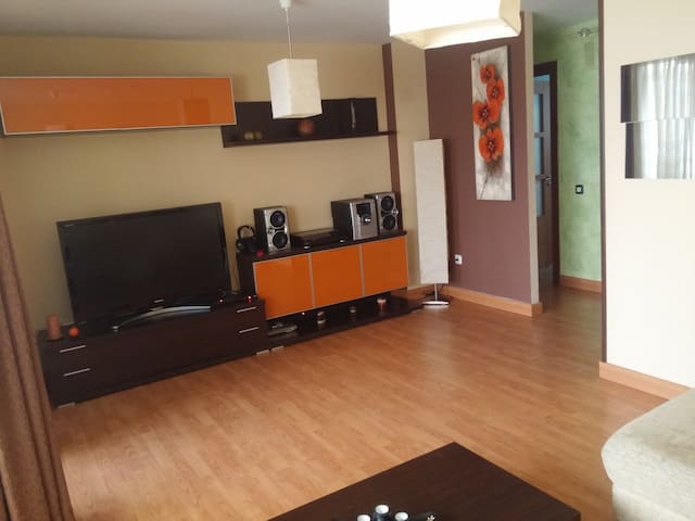 Central apartment, spacious and familiar with garage.
