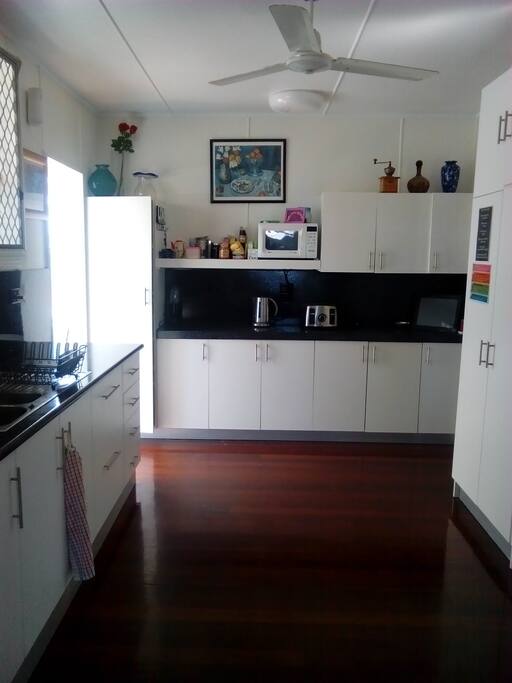 the kitchen