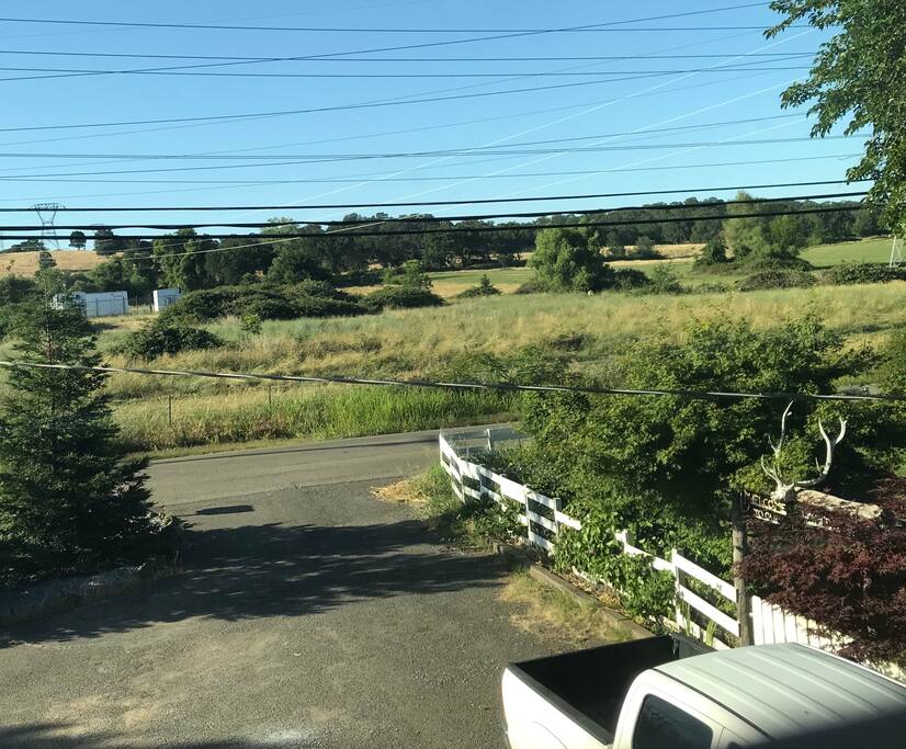 This is the view from the front bedroom