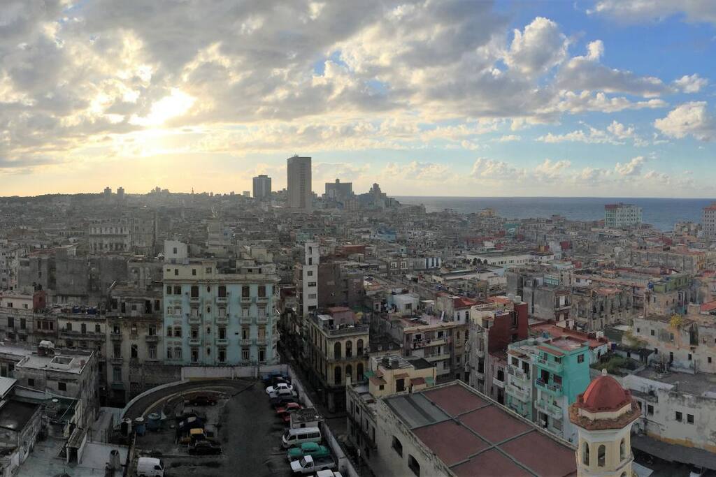 View from the rooftop of the building