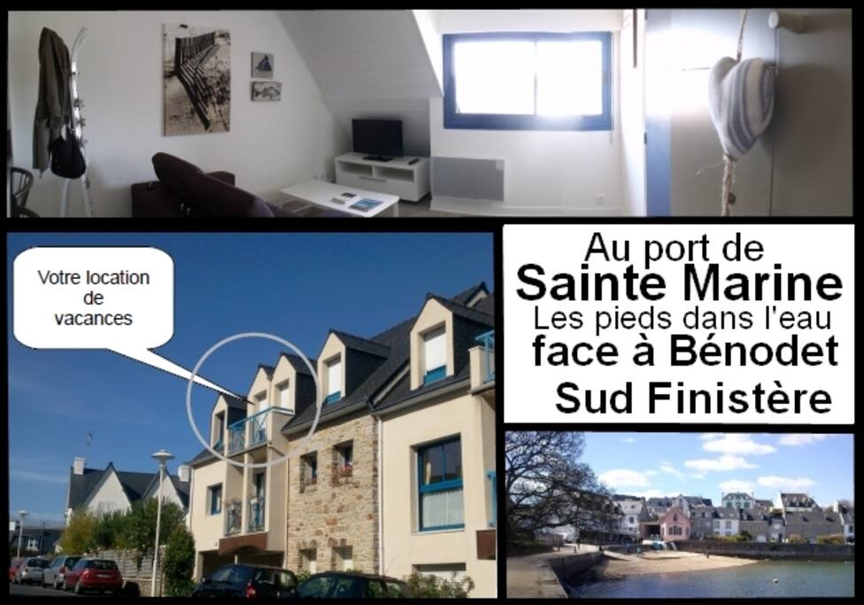 Un appartement idéalement placé dans un petit port du Finistère sud, en Bretagne.