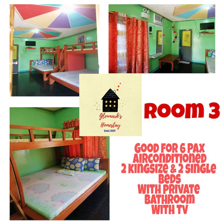 Room 3 good for 6 pax Glenmark's Homestay Pagudpud