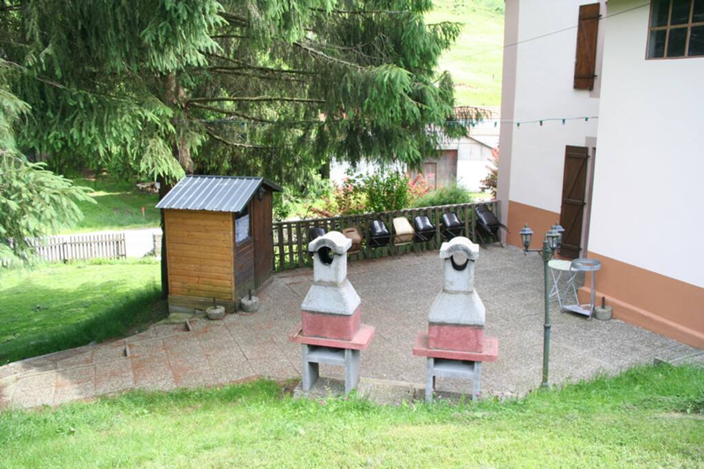 Terrasse entièrement équipée.