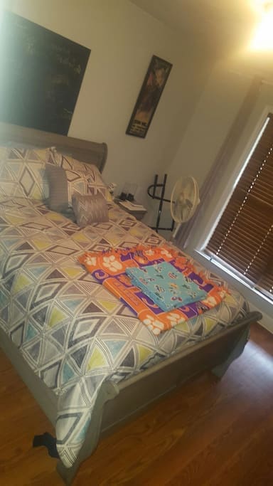 Queen sized bed