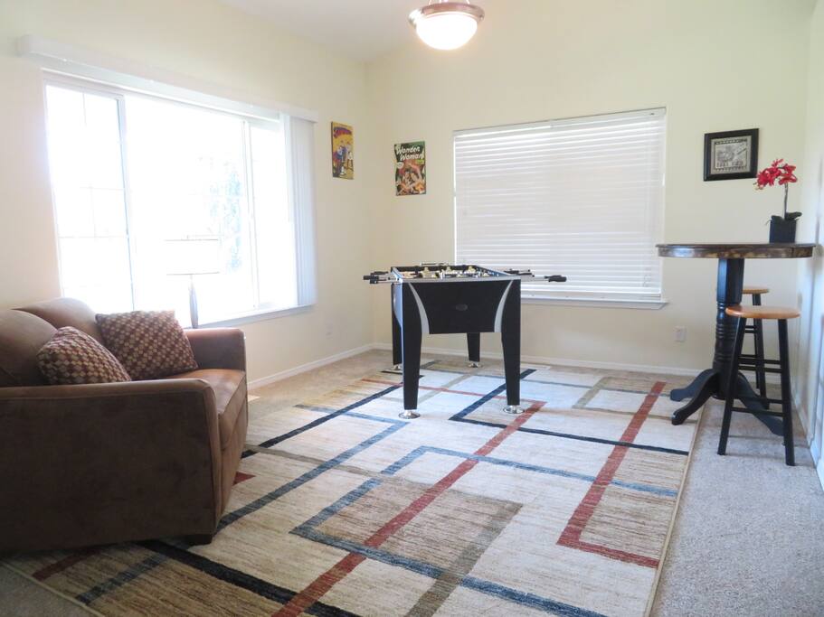 Game room with foosball