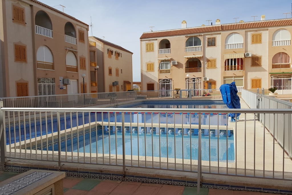 Swimming pool with life guard