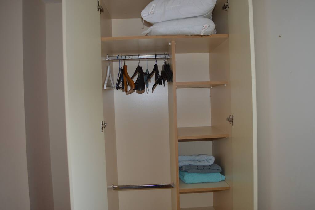Plenty of space to hang your party clothes.
