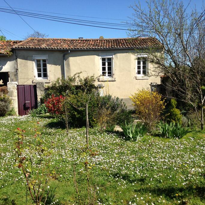 Vue sur façade et jardin