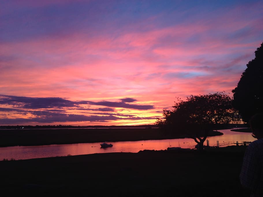 Sunset view from the deck