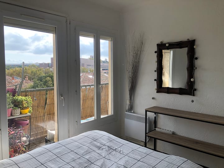 Private Room with Beautiful Arts Balcony Apartments for Rent in