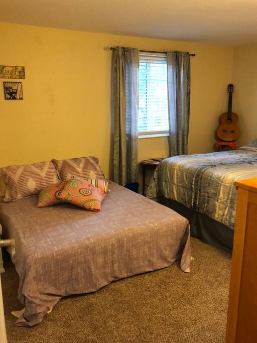 Queen Bed and Full Futon