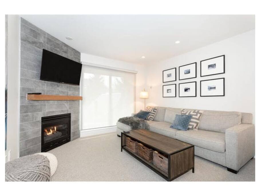 Main living area with pull out sofa bed