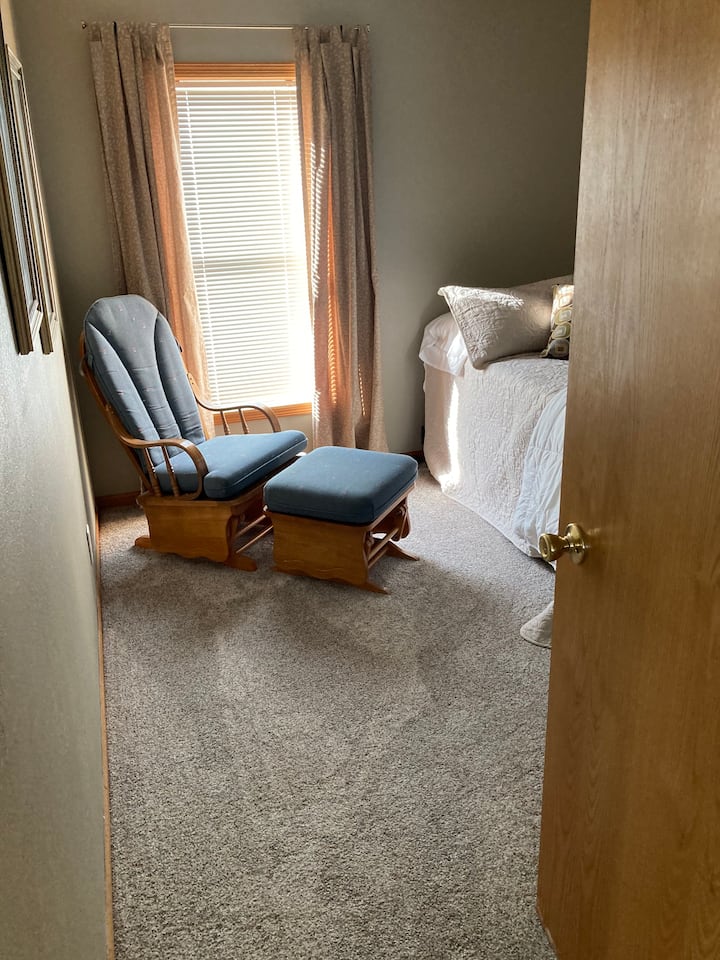 The first bedroom as viewed from the living room.  
