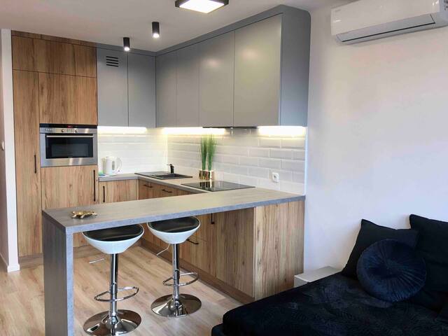 Nowoczesna kawalerka z widokiem