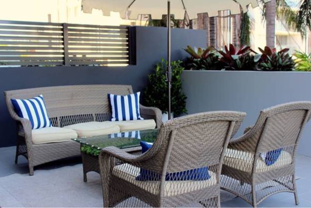 Relax and unwind in the private courtyard