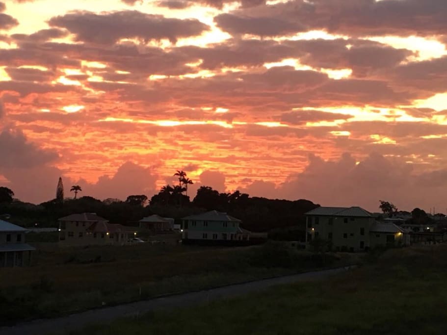 One of our gorgeous sunsets seen from the back patio