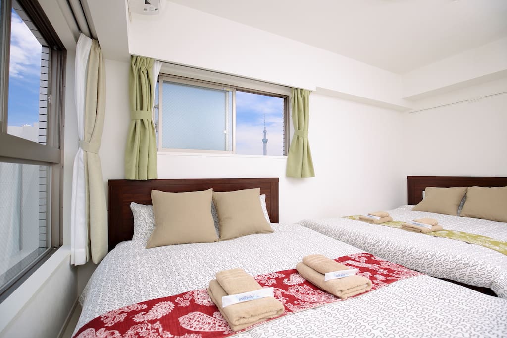 You can see the sky tree from the room