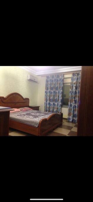 Bed room with double bed