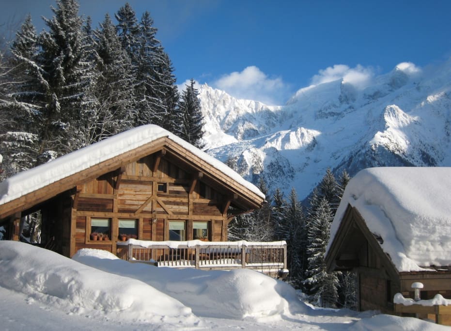le Chalet d'en Haut et le Mazot en hiver