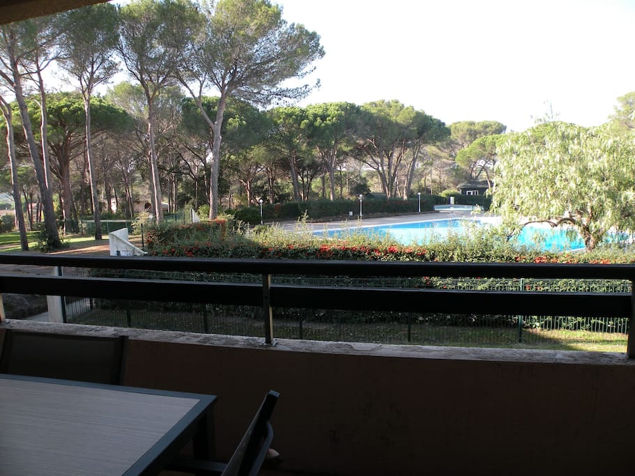 Vue depuis la terrasse de l'appartement