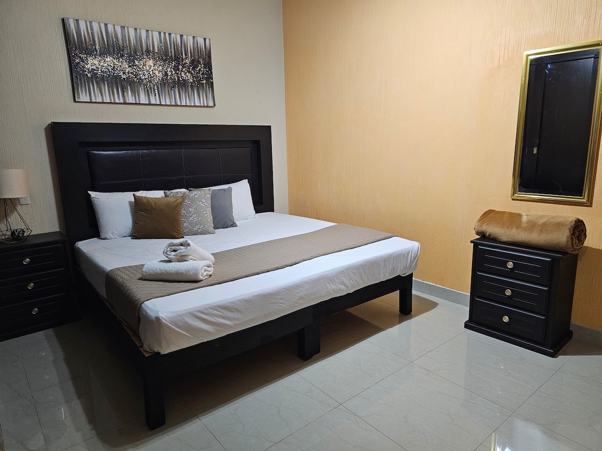 1st bedroom
located in the first floor with TV.
King Bed Size 
Bathroom Indoor 