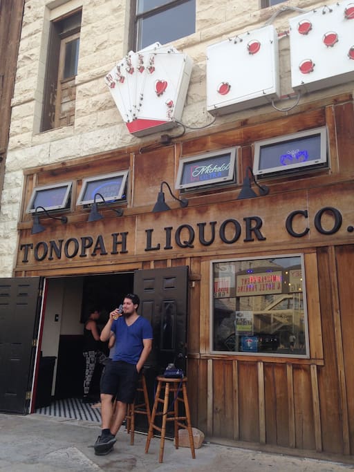 Doors to the bar wide open in nice weather