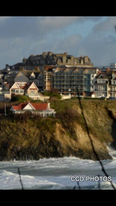 View of the Guest House from Towan Beach