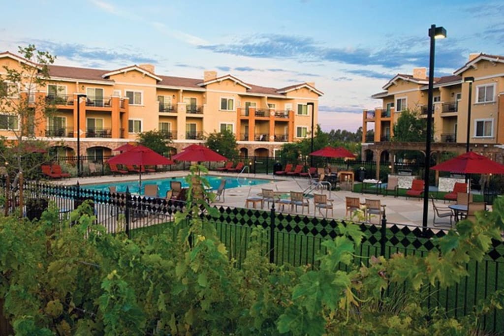 This is an overview of the Vino Bello Resort from the outside view.