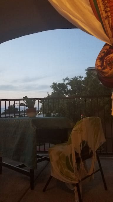 beautiful balcony with bay view