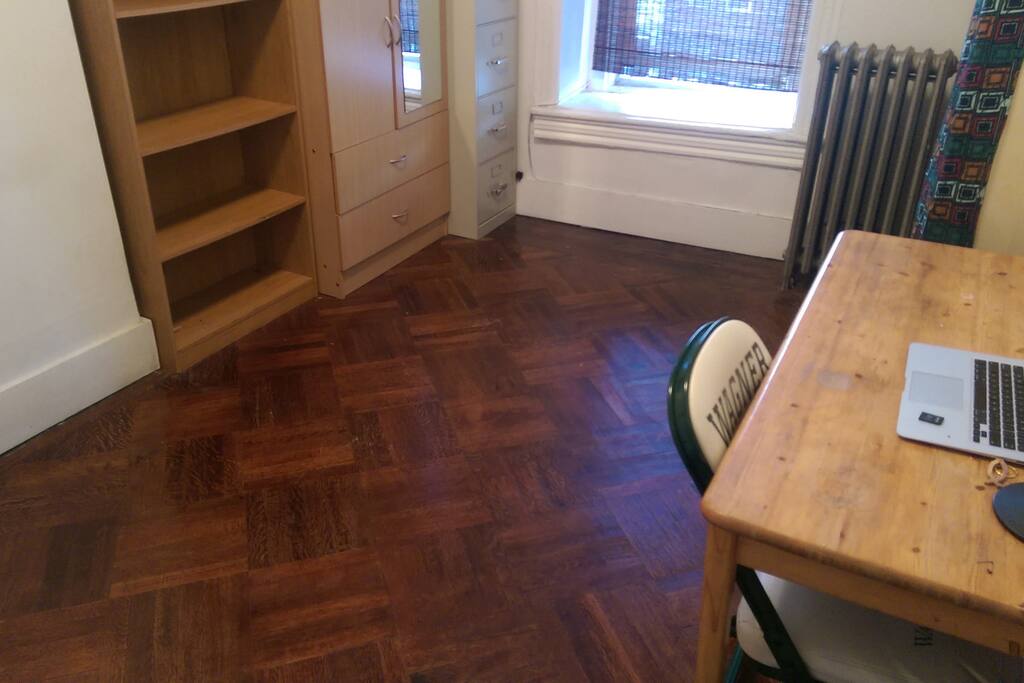 Here is the room with the bed up from the other side.