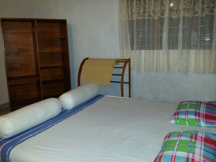 Clean and comfortable rooms with king size beds.