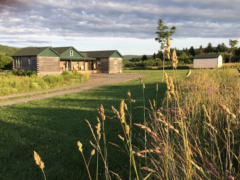 The back of the cabin.