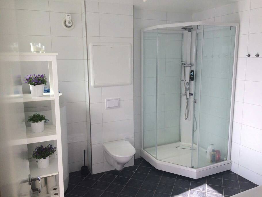 The bathroom, that you'll share with the four others that live here.