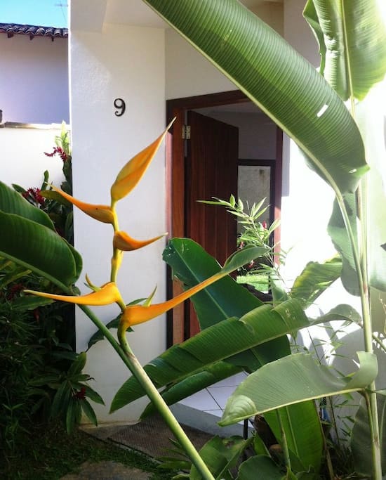 A entrada da casa