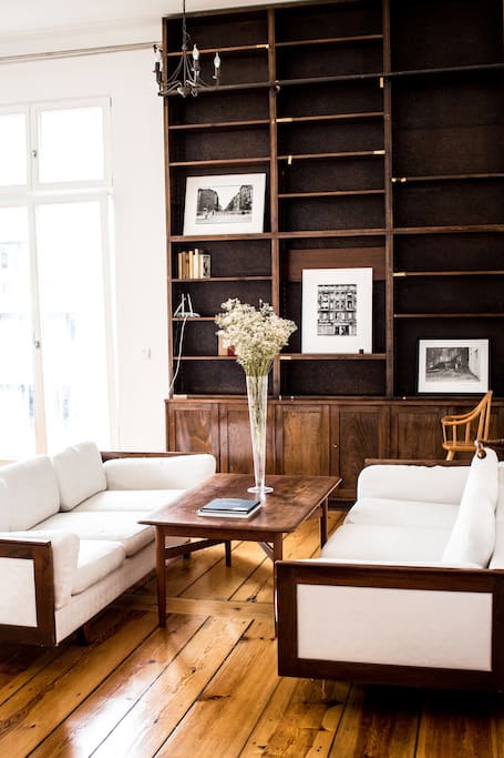 Two sofas in dining/living room