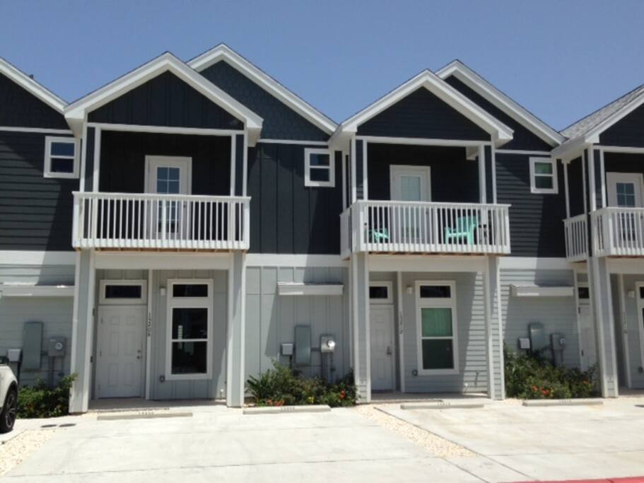 Front of town home. 2 assigned parking spaces in front of unit. Additional street parking.