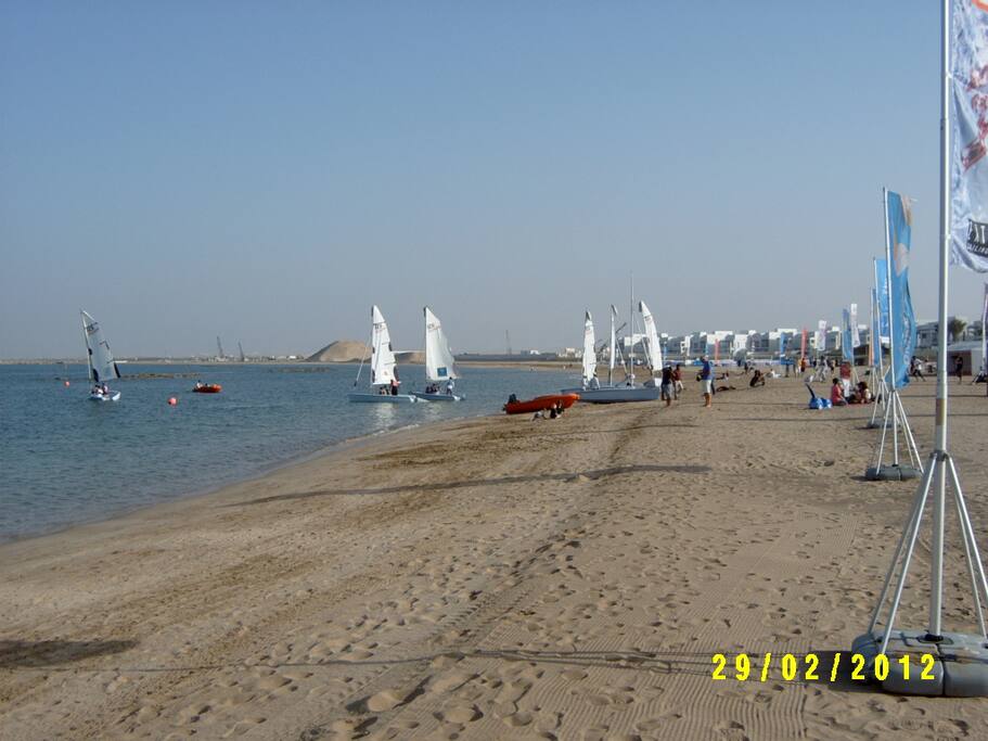 Beach for residents. Cleaned and swept daily.