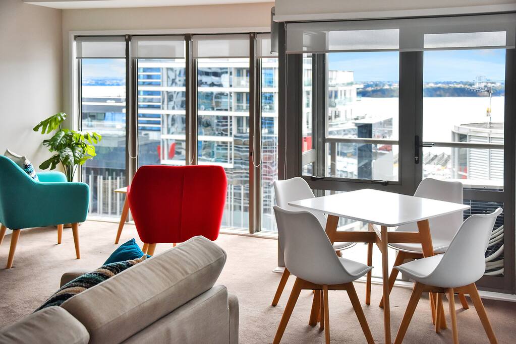 Dining area seats four