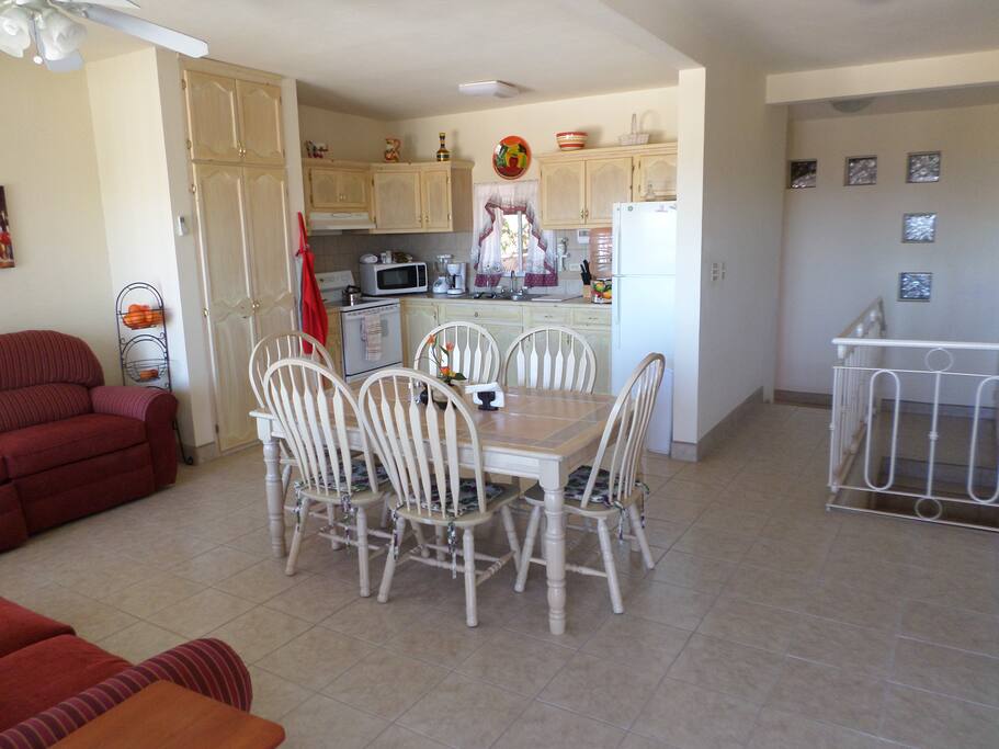 Big dining room for family dinners