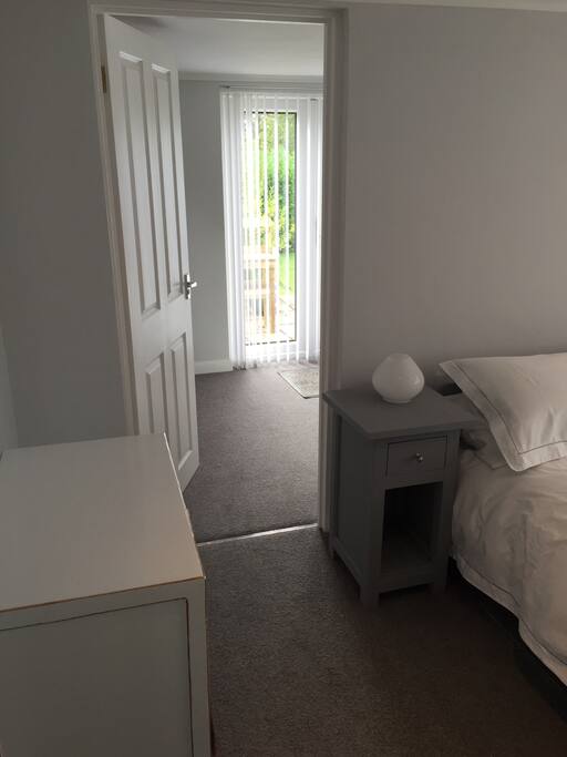 Main bedroom leads into second room. Independent entrance and bathroom.