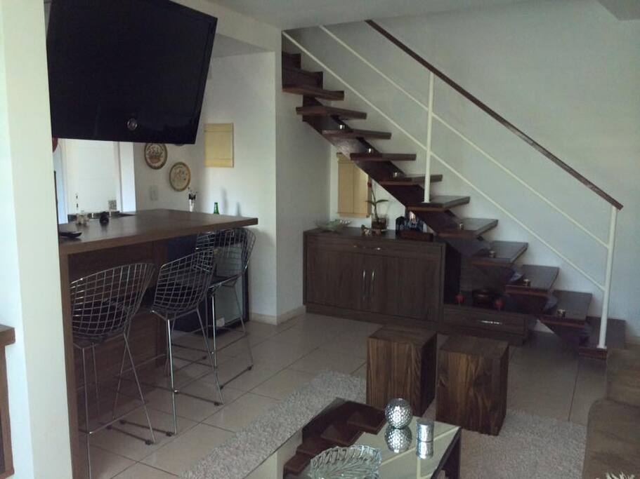Duplex com quartos no primeiro andar