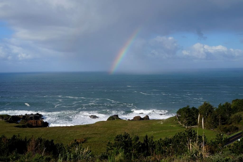 Afternoon rainbow from camp