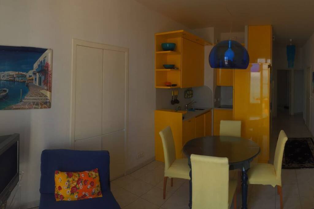 living room and kitchen