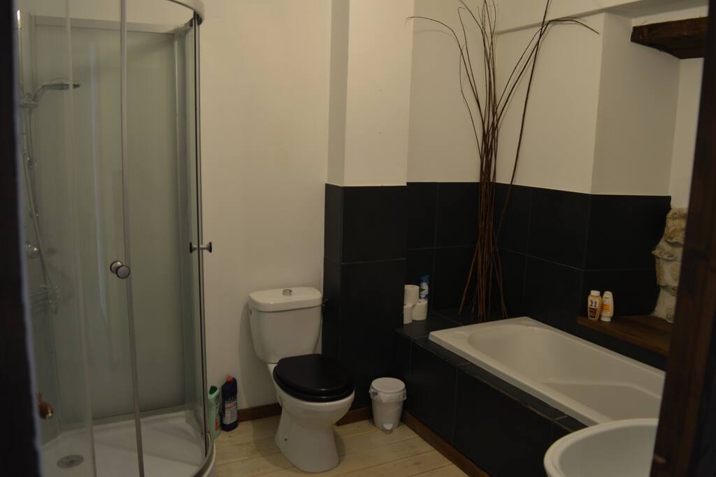 Bathroom with shower and bath