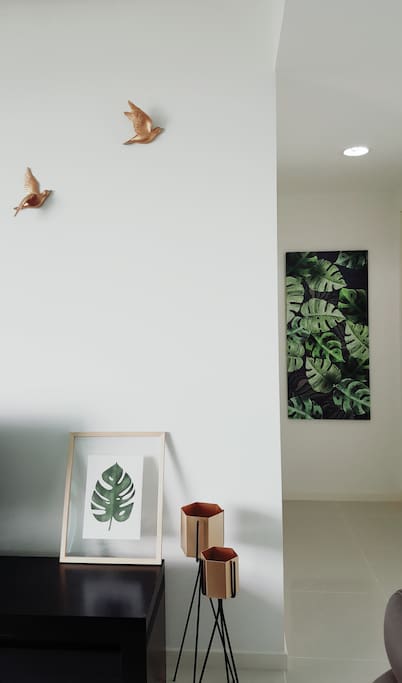 Tropical inspired interior decor